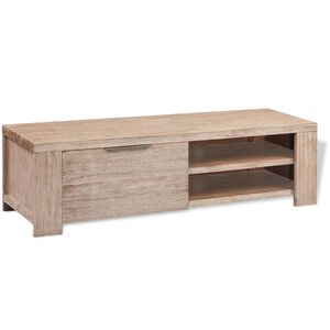 vidaXL TV Cabinet Solid Brushed Acacia Wood 140x38x40 cm