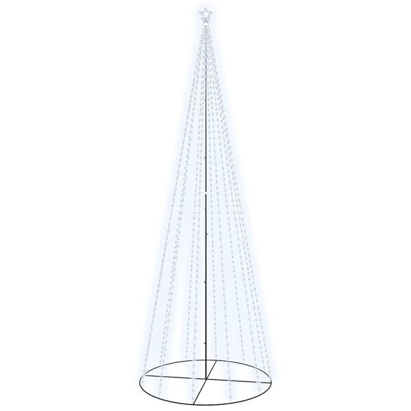 vidaXL Christmas Cone Tree Cold White 732 LEDs 160x500 cm