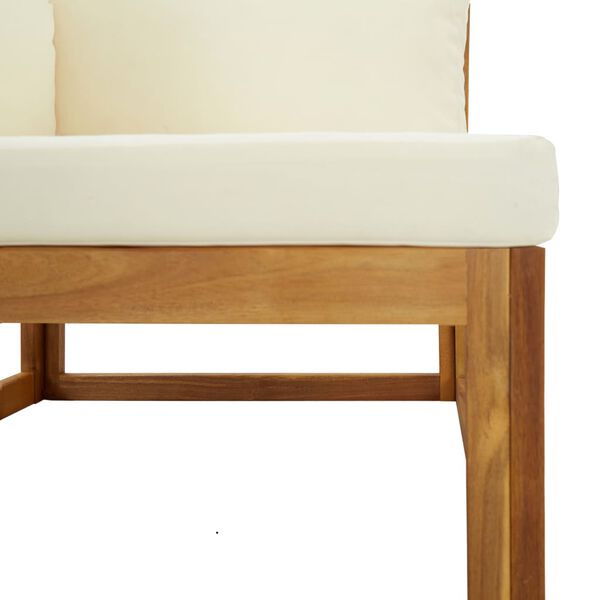 vidaXL Sectional Corner Sofas 2 pcs with Cushions Cream White