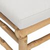 vidaXL 4 Piece Garden Lounge Set with Light Grey Cushions Bamboo