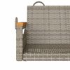 vidaXL Swing Bench Grey 109x62x40 cm Poly Rattan