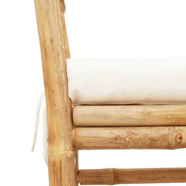 vidaXL Garden Bench with Cushion 110 cm Bamboo