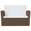 vidaXL 8 Piece Garden Lounge Set with Cushions Poly Rattan Brown