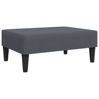 vidaXL 2-Seater Sofa Bed with Footstool Dark Grey Velvet