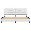 vidaXL Bed Frame without Mattress "Hvar" White 193x203 cm Faux Leather