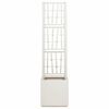 vidaXL Garden Planter White 36 x 36 x 140 cm Polypropylene