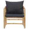 vidaXL 4 Piece Garden Lounge Set with Cushions Bamboo