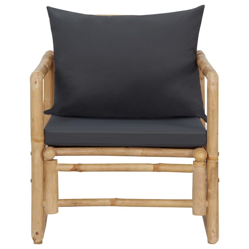 vidaXL 4 Piece Garden Lounge Set with Cushions Bamboo