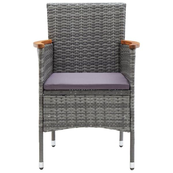 vidaXL 5 Piece Garden Dining Set Grey