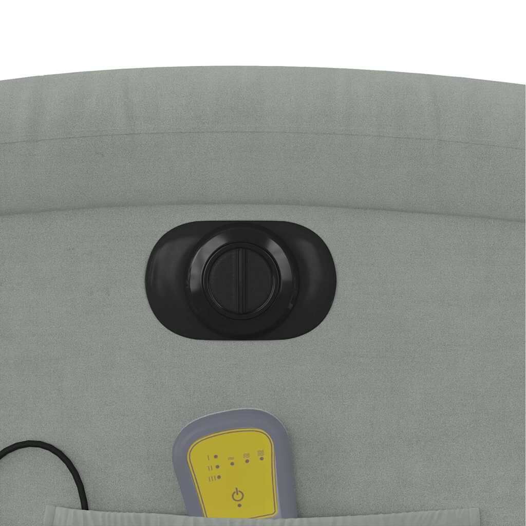 vidaXL Electric Massage Recliner Chair Light Grey Velvet