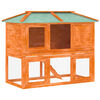 vidaXL Animal Rabbit Cage Double Floor Wood