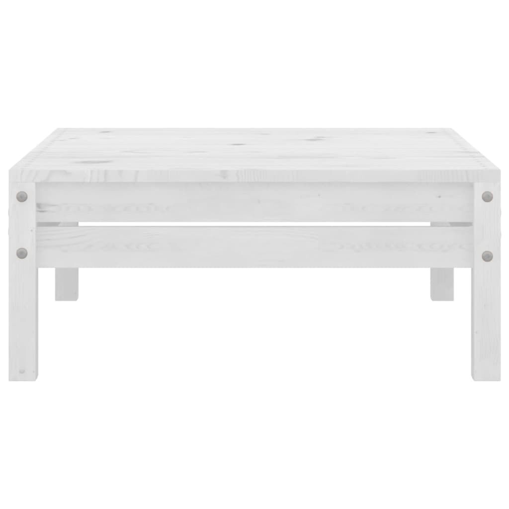 vidaXL 3 Piece Garden Lounge Set Solid Pinewood White