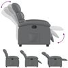 vidaXL Recliner Chair Grey Faux Leather