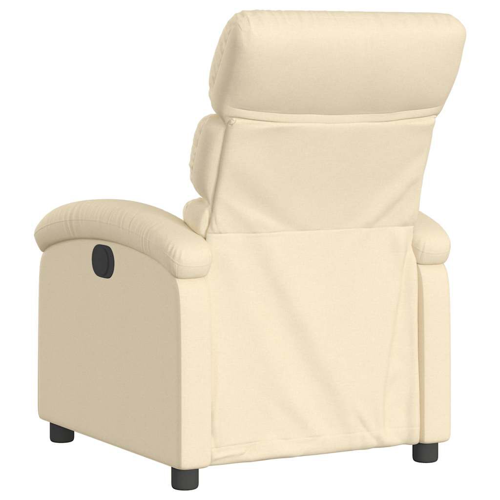 vidaXL Recliner Chair Cream Fabric