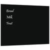 vidaXL Wall-mounted Magnetic Board Black 80x60 cm&nbsp;Tempered Glass