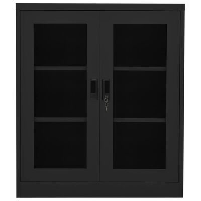 vidaXL Office Cabinet Anthracite 90x40x105 cm Steel