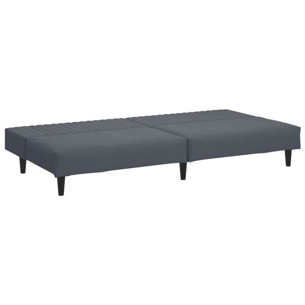 vidaXL 2 Piece Sofa Set Dark Grey Velvet
