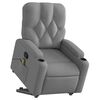 vidaXL Stand up Massage Recliner Chair Light Grey Fabric