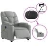 vidaXL Electric Massage Recliner Chair Light Grey Fabric
