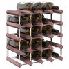 vidaXL Wine Rack for 20 Bottles Brown Solid Wood Pine