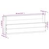 vidaXL Wall-mounted Shoe Racks 2 pcs 59x9x23 cm Solid Wood Pine