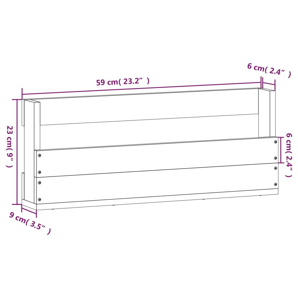 vidaXL Wall-mounted Shoe Racks 2 pcs 59x9x23 cm Solid Wood Pine