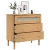 vidaXL Drawer Cabinet SENJA Rattan Look Brown 80x40x80 cm Solid Wood Pine