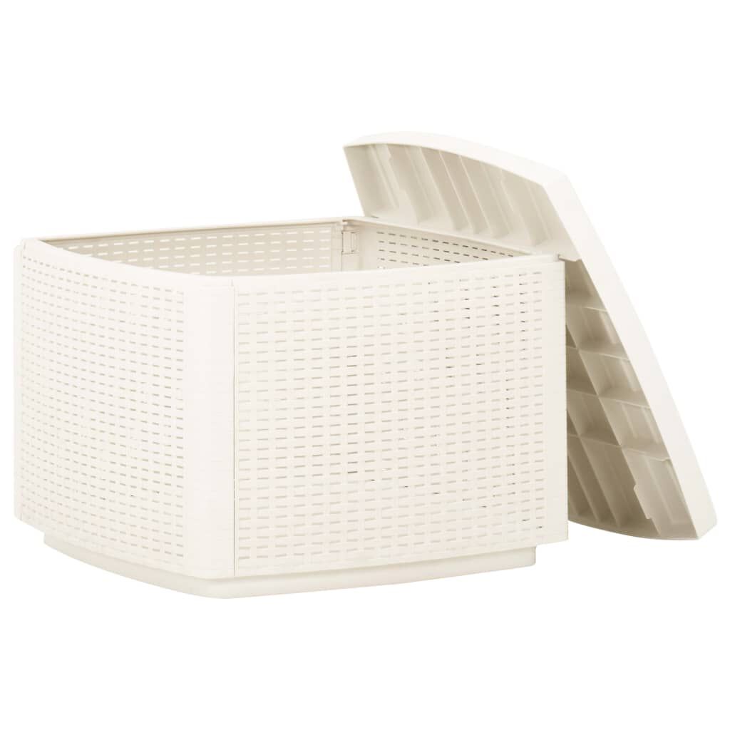 vidaXL Garden Table White 53x53x40 cm Plastic