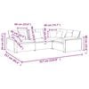 vidaXL Modular Sofa with Cushions Fabric Dark Grey