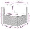 vidaXL Garden Corner Sofa with Cushions Brown Poly Rattan
