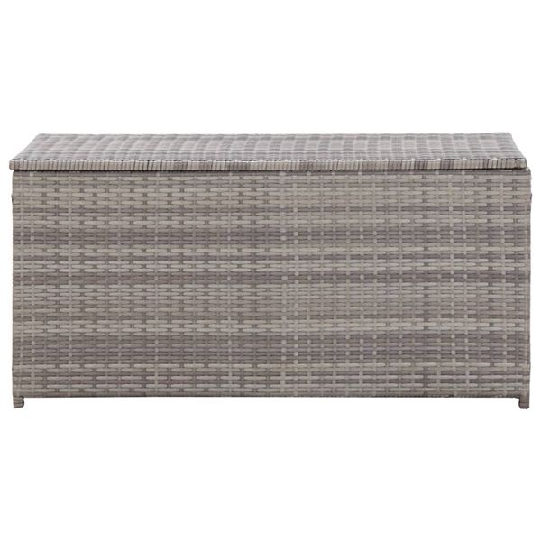 vidaXL Garden Storage Box Poly Rattan 100x50x50 cm Grey