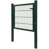 vidaXL Fence Gate Steel Green 105x150 cm