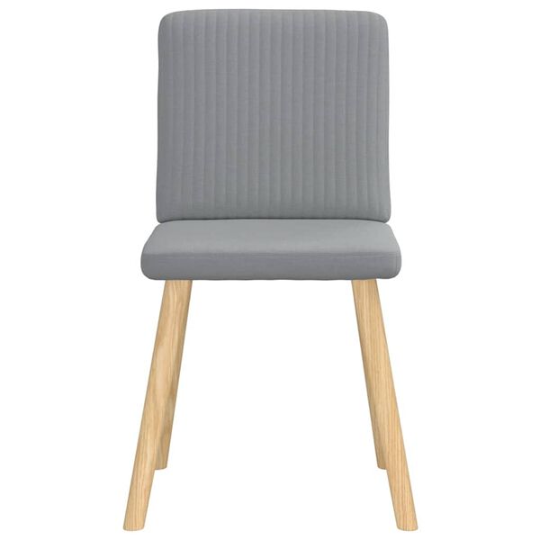vidaXL Dining Chairs 2 pcs Light Grey Fabric