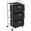 vidaXL Shelving Unit with 3 Storage Boxes Steel and Non-woven Fabric