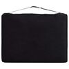 vidaXL Foldable Massage Table 2 Zones Wood Black and Pink
