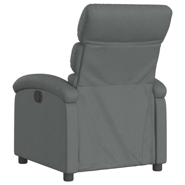 vidaXL Recliner Chair Dark Grey Fabric