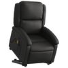 vidaXL Electric Stand up Massage Recliner Chair Black Real Leather
