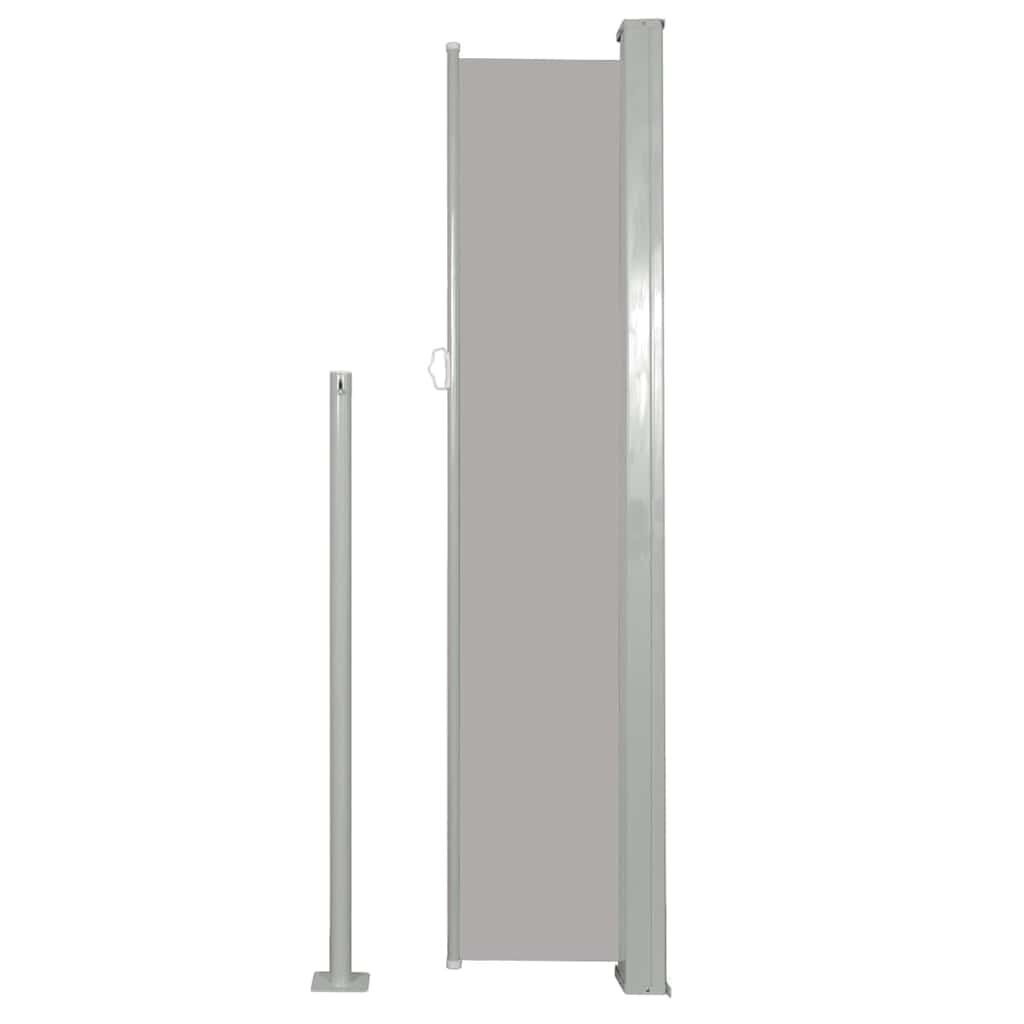 vidaXL Patio Retractable Side Awning 120x500 cm Grey