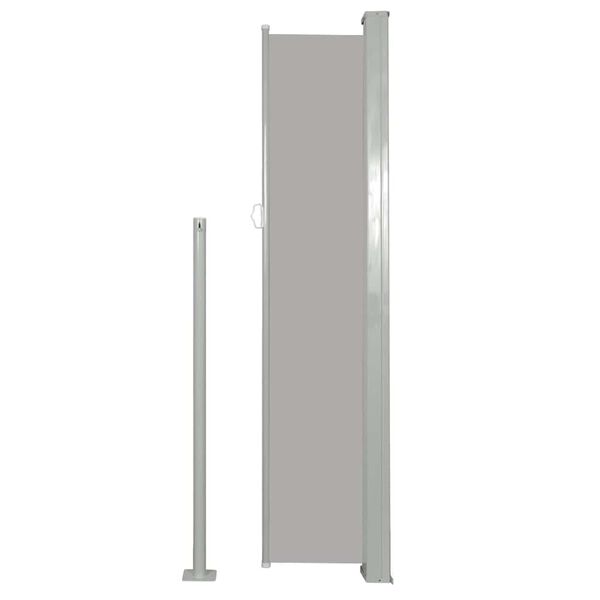 vidaXL Patio Retractable Side Awning 120x500 cm Grey