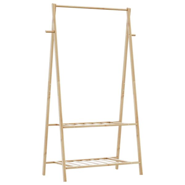 vidaXL Clothes Rack with Shelves 96x45.5x150.5 cm Bamboo