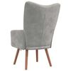 vidaXL Relaxing Chair Light Grey Velvet