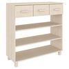 vidaXL Console Table "HAMAR" Honey Brown 90x35x90 cm Solid Wood Pine