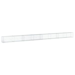 vidaXL Gabion Basket with Cover 800x50x50 cm Galvanised Iron