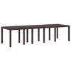 vidaXL Garden Dining Set 11 pcs Brown and Lght grey Poly rattan