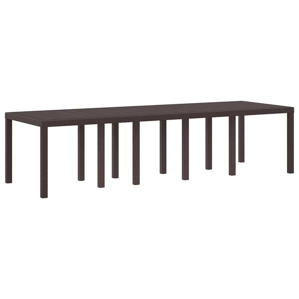 vidaXL Garden Dining Set 11 pcs Brown and Lght grey Poly rattan