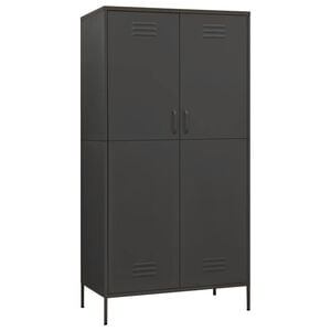 vidaXL Wardrobe Anthracite 90x50x180 cm Steel