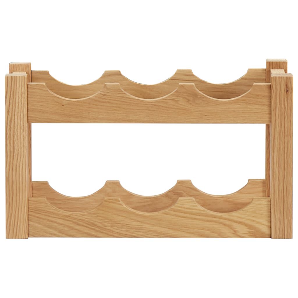 vidaXL Wine Rack for 6 Bottles 37x21x21 cm Solid Oak Wood