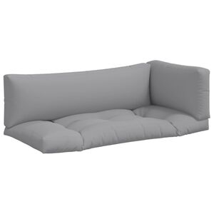 vidaXL Pallet Cushions 3 pcs Grey Fabric