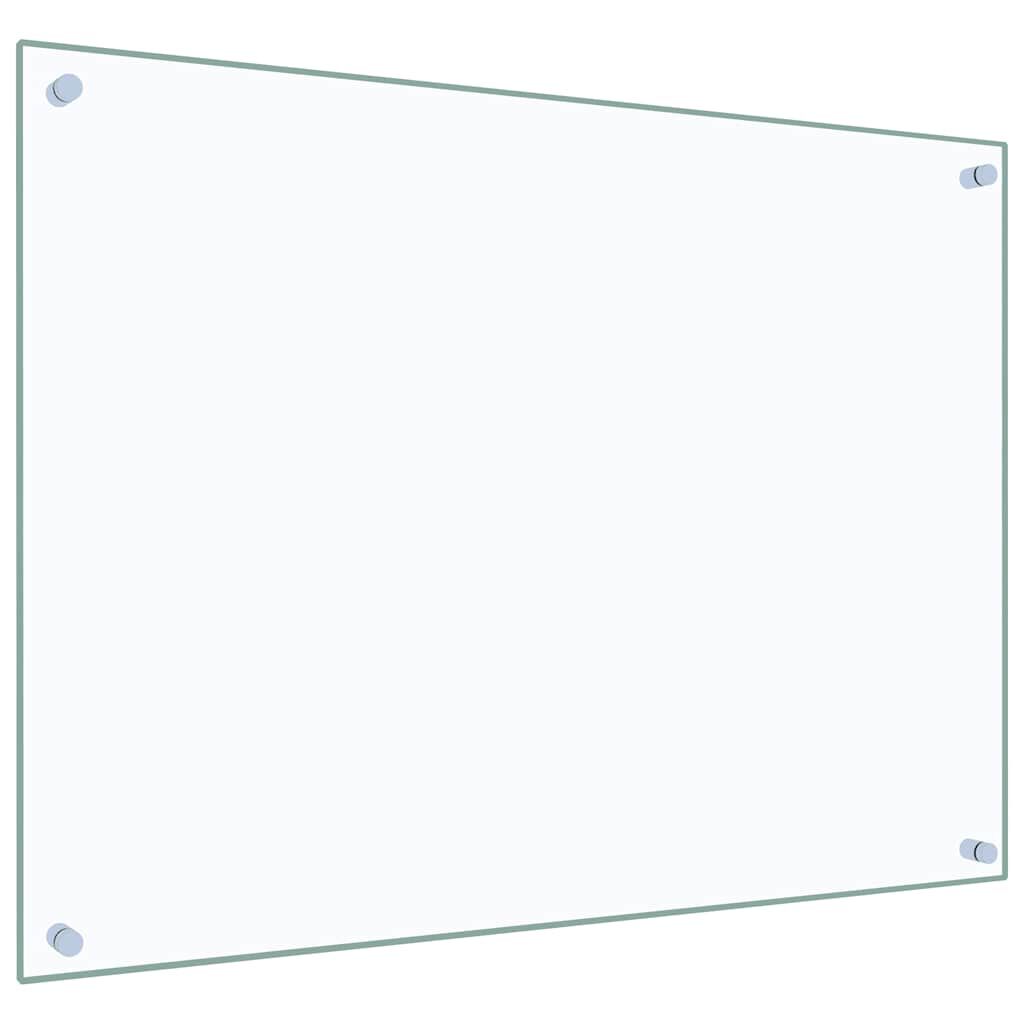 vidaXL Kitchen Backsplash Transparent 80 x 60 cm Tempered Glass