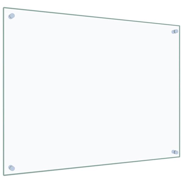 vidaXL Kitchen Backsplash Transparent 80 x 60 cm Tempered Glass